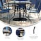 Flash Furniture Brazos 5 Pc Outdoor Patio Dining Set - 55in Tempered Glass Patio Tbl w/Umbrella Hole, 4 Navy Chairs TLH-089REC-303CNV4-GG - alternate 8